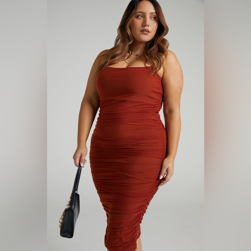 Showpo Bodycon Mesh Midi Dress